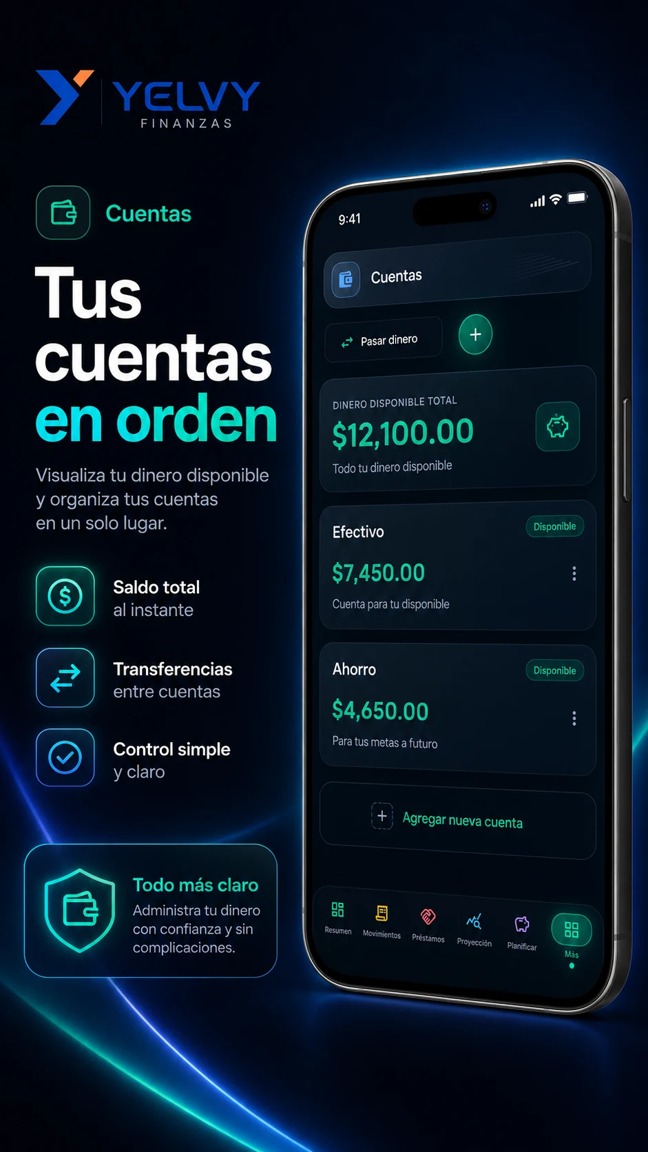 Yelvy Finanzas - Cuentas